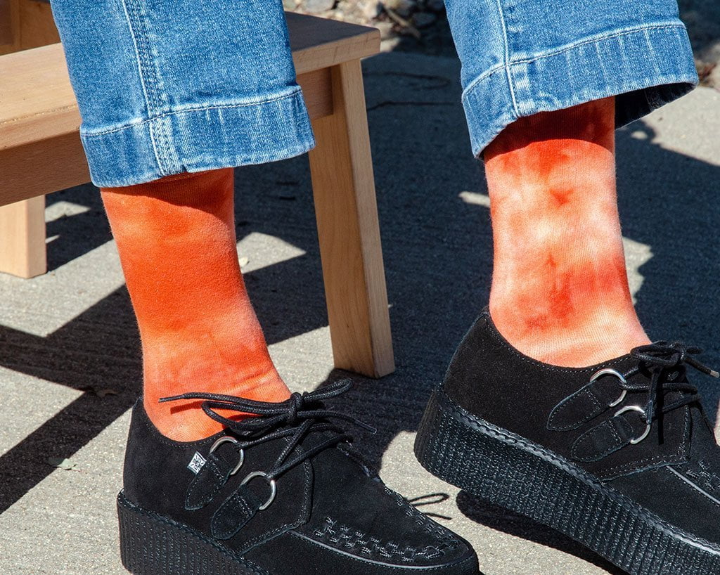 TSK1111 Tie-Dye Tangerine Women's Crew Sock TSK1111-OS