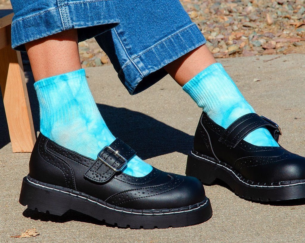 TSK1101-OS Tie-Dye Women's Light Blue Ankle Sock TSK1101-OS