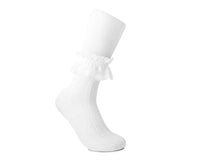 TSK1070 White Lace Crew Sock TSK1070-OS