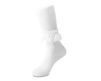 TSK1070 White Lace Crew Sock TSK1070-OS
