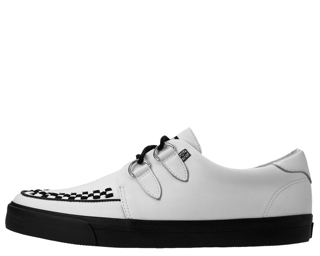 A9179 White Leather D-Ring Sneaker