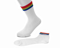 TSK1041 White Sheer Rainbow Sock TSK1041-OS