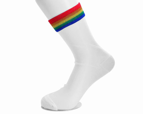 TSK1041 White Sheer Rainbow Sock TSK1041-OS