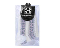TSK1078 White Stripe Floral Sheer Sock TSK1078-OS