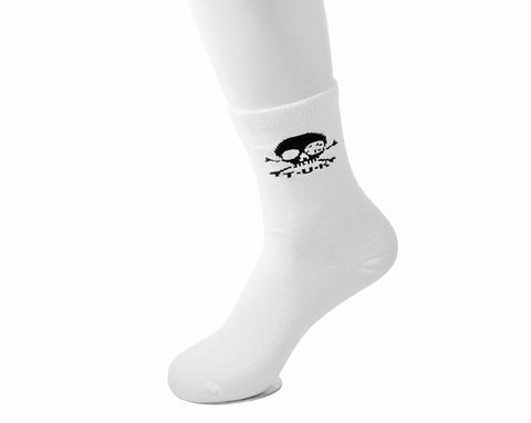 TSK1033 White T.U.K. Skull Logo Men’s Sock TSK1033-OS