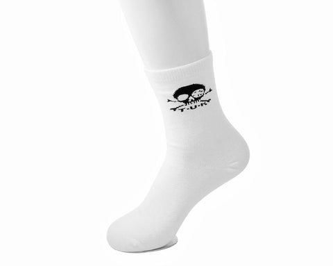 TSK1032 White T.U.K. Skull Logo Women’s Sock TSK1032-OS