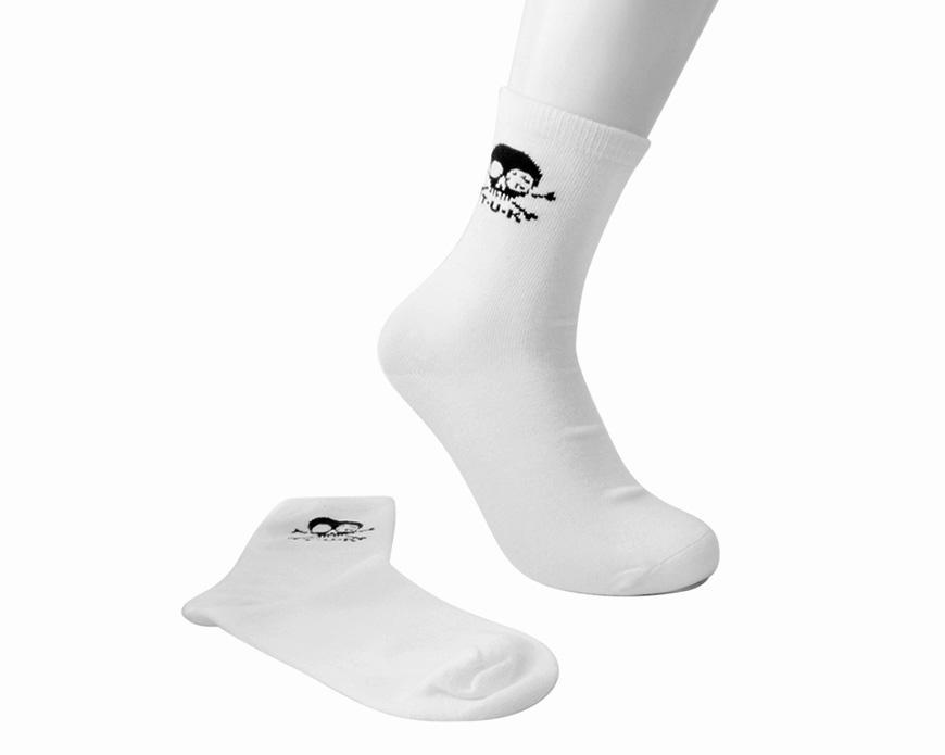 TSK1032 White T.U.K. Skull Logo Women’s Sock TSK1032-OS