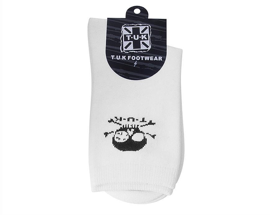 TSK1032 White T.U.K. Skull Logo Women’s Sock TSK1032-OS
