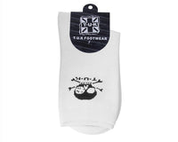 TSK1032 White T.U.K. Skull Logo Women’s Sock TSK1032-OS