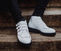 White TUKskin™ 3-Buckle Boot - T.U.K.A9683-03