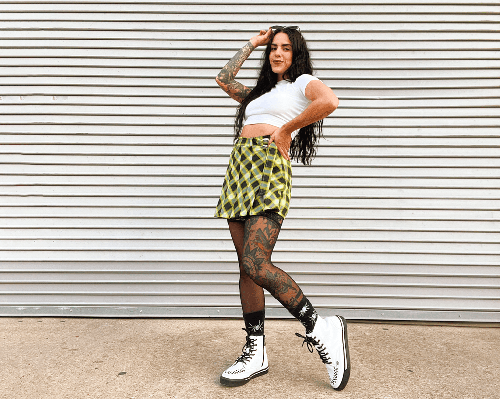 A3094 White TUKskin™ 8-Eye Sneaker Boot