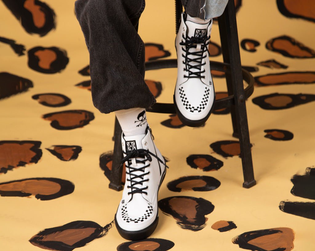 A3094 White TUKskin™ 8-Eye Sneaker Boot