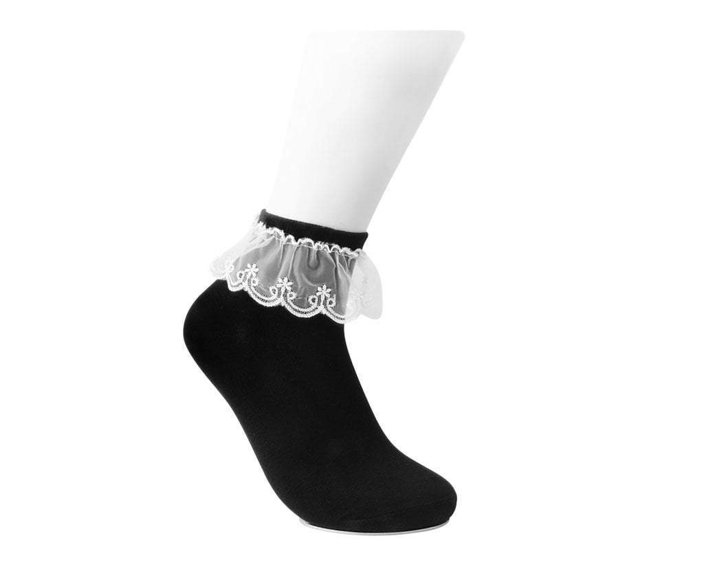 TSK1065 Women's Black Lace Eyelet Sock TSK1065-OS