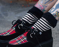TSK1097 Womens Black & Sheer Stripe Sock TSK1097-OS