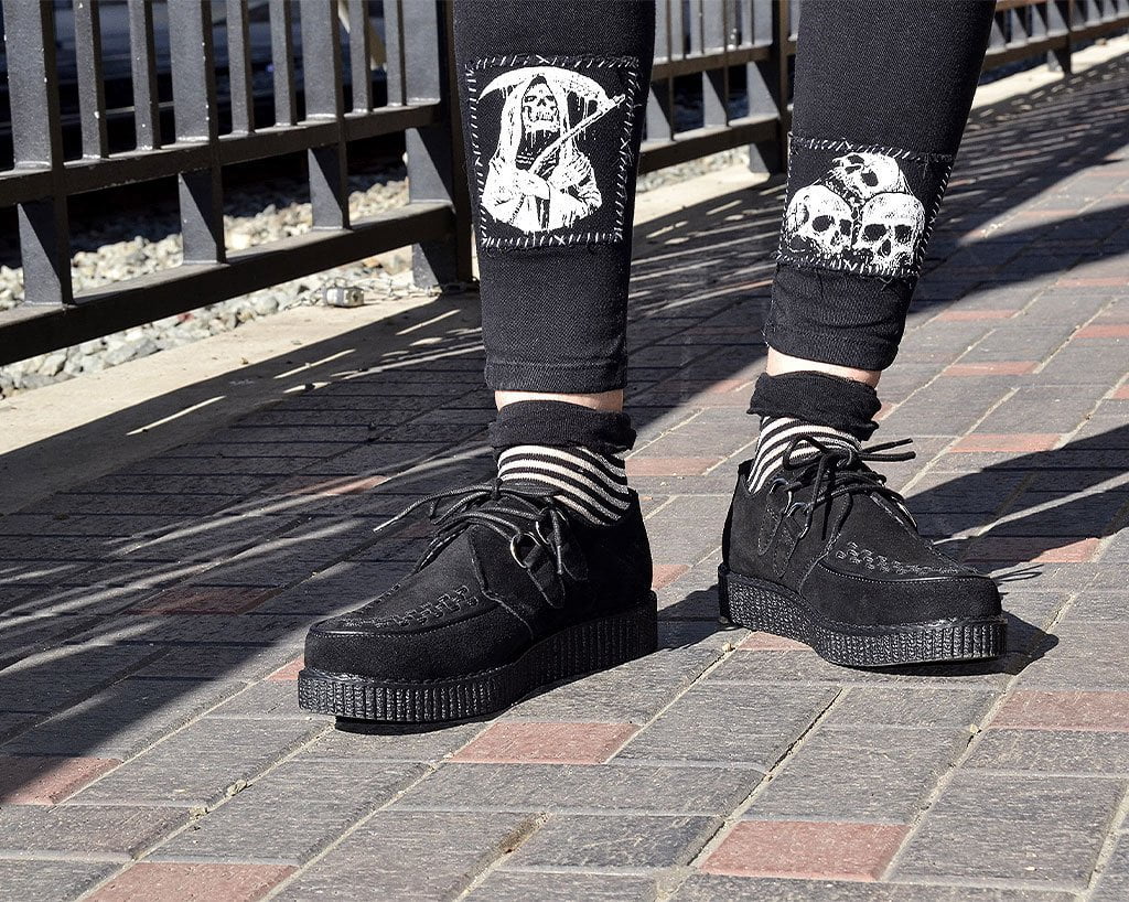 TSK1097 Womens Black & Sheer Stripe Sock TSK1097-OS