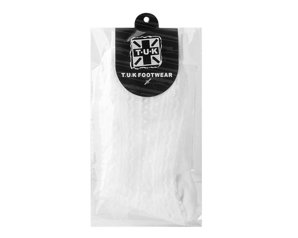 TSK1138 Women's Sheer White Stripe & Polka Dot Sock TSK1138-OS