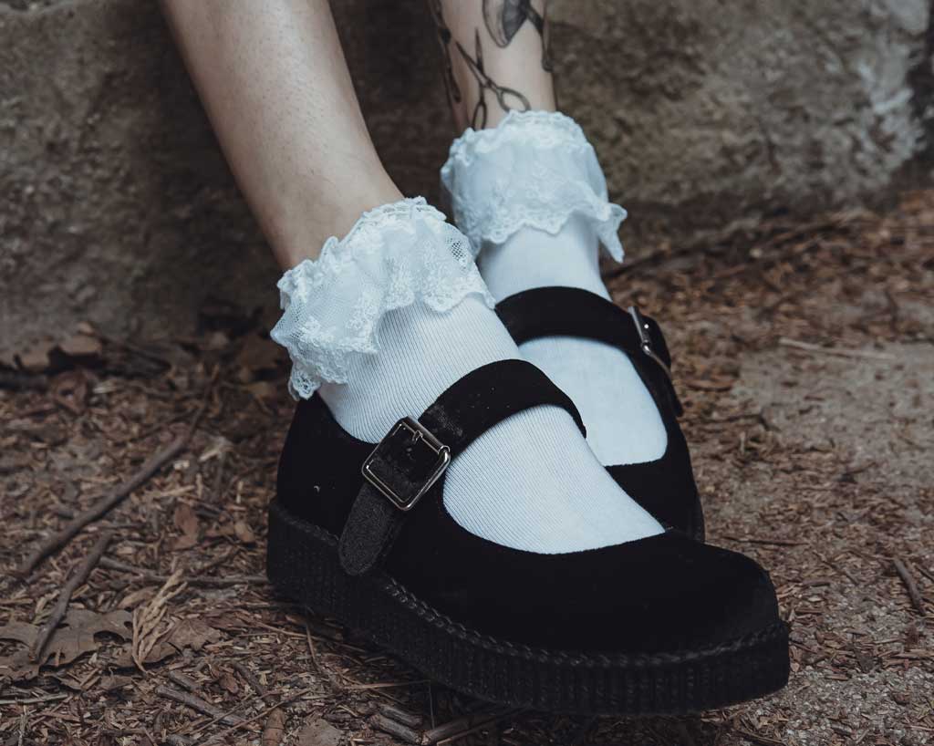TSK1067 Women's White Lolita Sock TSK1067-OS